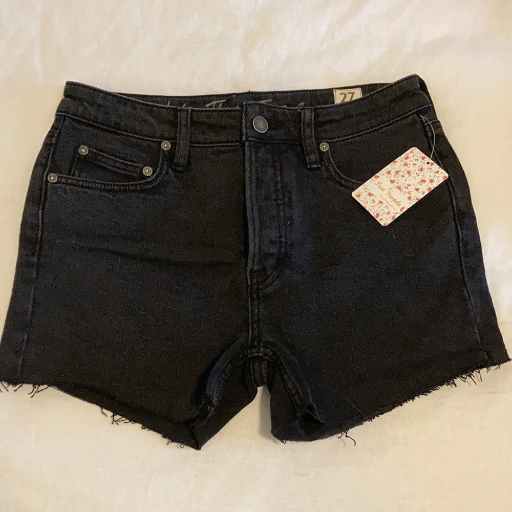 NWT Free People Black Jean Shorts
